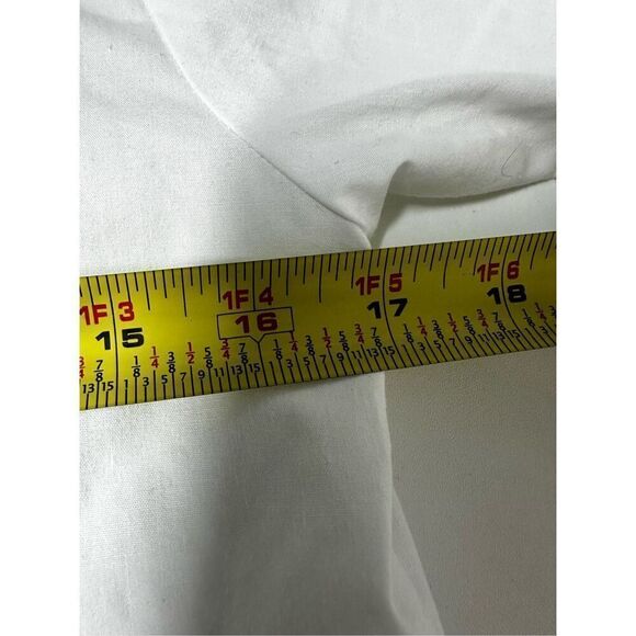 Silver Crest Vintage White Embroidered Button Down Shirt Pockets Sz 10 See Notes - Picture 8 of 11